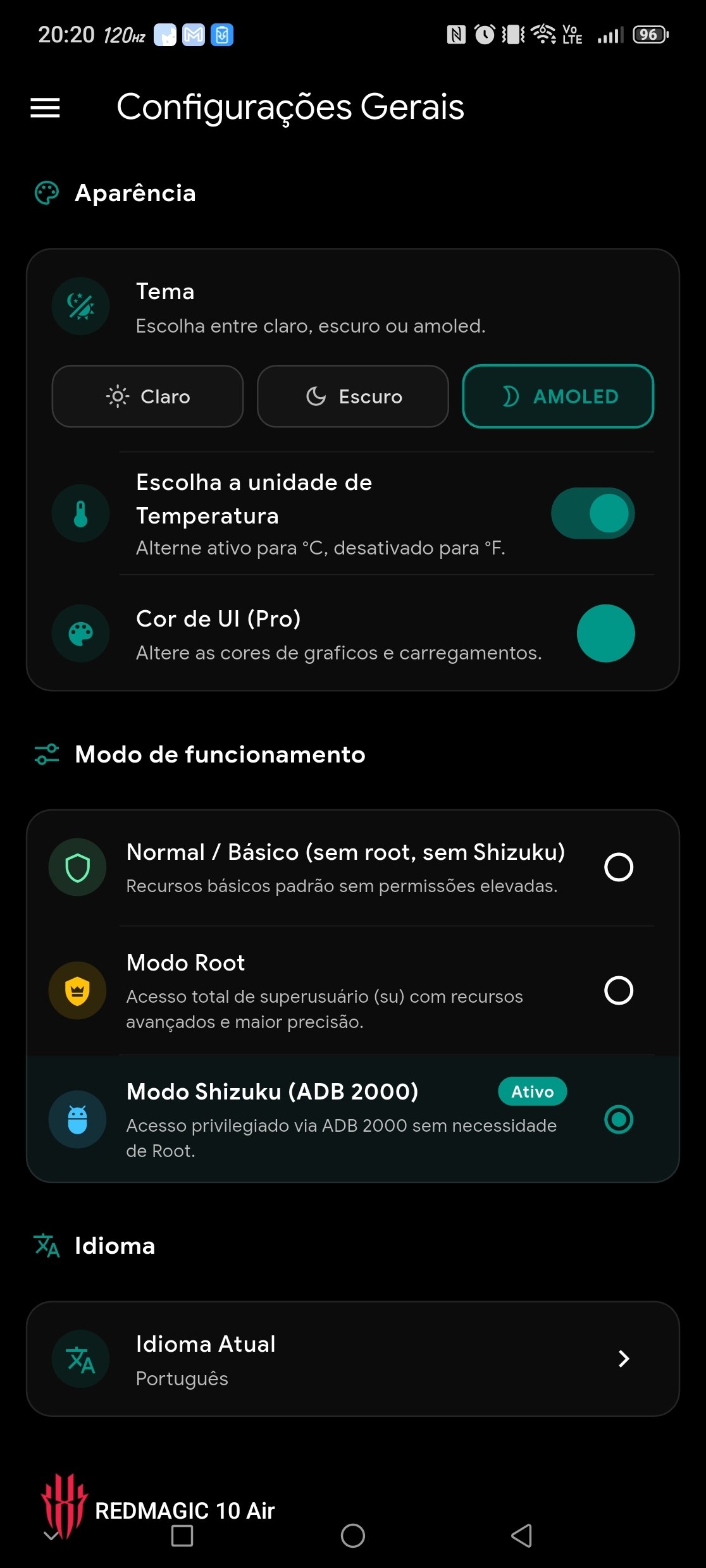 Captura de tela do Gamer Tool